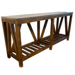 Wooden Stone Top Table