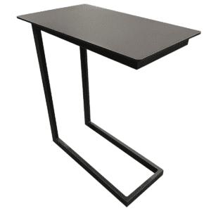 Black Metal Slide Under C- Shape End Table