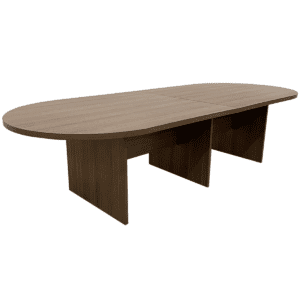 118" W Modern Walnut Laminate Racetrack Conference Table