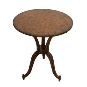 22" Round Side Table with Queen Ann Style Base
