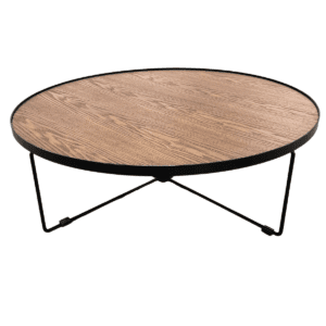 36" Round Coffee Table W/ Metal Base
