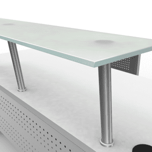 Gallery Clear Design<span>®</span> Glass Transaction Counter, Reception Desk