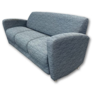 Used 78" 3-Seat Sofa In Blue Upholstery This used three-seat sofa offers comfortable seating with a clean, professional presence, making it a solid option for waiting areas, lounges, or collaborative spaces. Seats 3 adults comfortably Upholstered in blue fabric Supportive cushions with enclosed arms Low profile design suitable for office environments Dimensions: 78"W x 32"D x 33"H Ideal for offices, reception areas, and collaborative workspaces.
