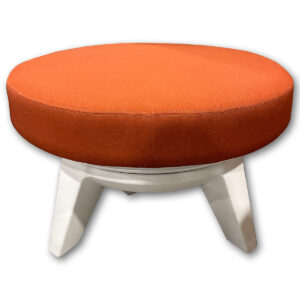 Used KI Sway Ottoman – Orange Upholstery Designed to complement the KI Sway Lounge Chair, this ottoman shares the same distinctive base profile and fluid design language. It provides comfortable leg support or can be used as a casual perch in collaborative or lounge settings. The round form and upholstered top maintain a cohesive look when paired with other pieces from the Sway collection. Designed to coordinate with the KI Sway Lounge Chair Upholstered in orange fabric Stable base with a clean, modern profile Can be used as a footrest or additional seating Dimensions: 27" Diameter x 18" H Ideal for offices, executive suites, and collaborative workspaces.