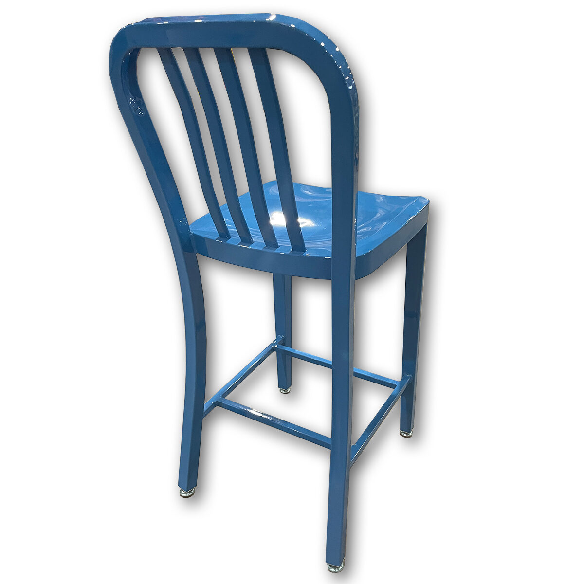 Gallery Used Blue Metal Bar Height Stools