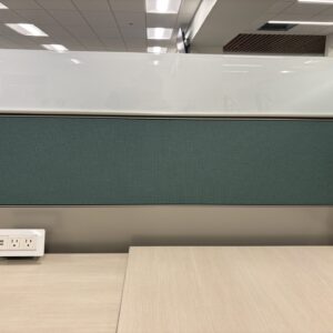 Gallery 2019 Herman Miller Canvas 6'x6' W/ Height Adjustable Desk & Glass - Teal Accent 