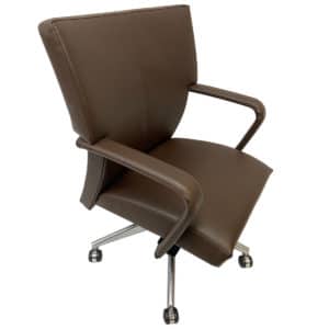 MV9 Brown Leather Conference Chair by HBF