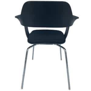 Gallery Black Guest Chair W/Upholstered Cushion Seat