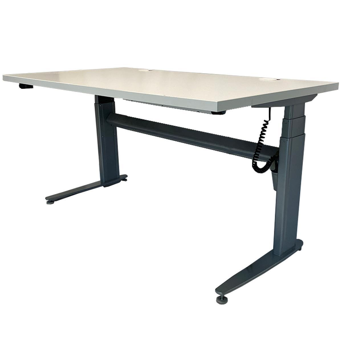 60" W Allsteel White Laminated Height Adjustable Table