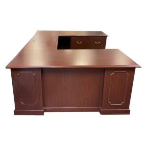 72" W National Franklin Series U-shape Desk W/ Lateral File Storage RH
