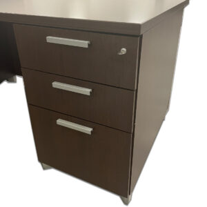 Gallery Used National Epic 72" W L-Shape Desk W/ 48" W Sit-Stand Return – Espresso - LH