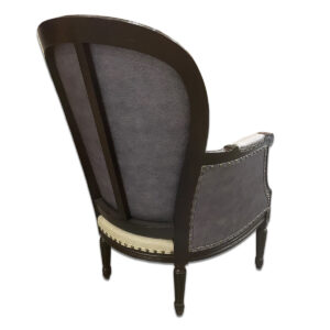 Gallery 28" W Ballard Designs Traditional White Guest Chair – Espresso Wood Frame