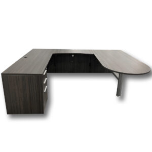 Gallery Used 72" W CorpDesign U-Shape Bullet Top Desk In Grey