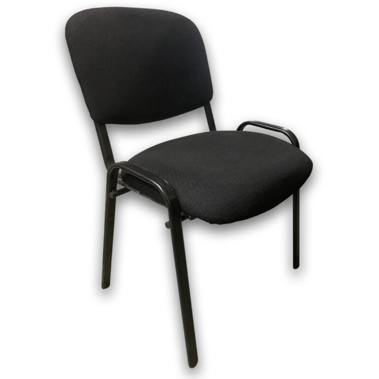 Used Norwood Commercial Furniture Black Guest Chair This guest chair from Norwood Commercial Furniture features black fabric upholstery and a sturdy metal frame, providing comfortable and practical seating for commercial environments. Black upholstered seat and back Metal frame for strength and stability Armless design for easy placement Dimensions: 23"W x 25"D x 33"H Perfect for reception areas, meeting rooms, and waiting spaces.