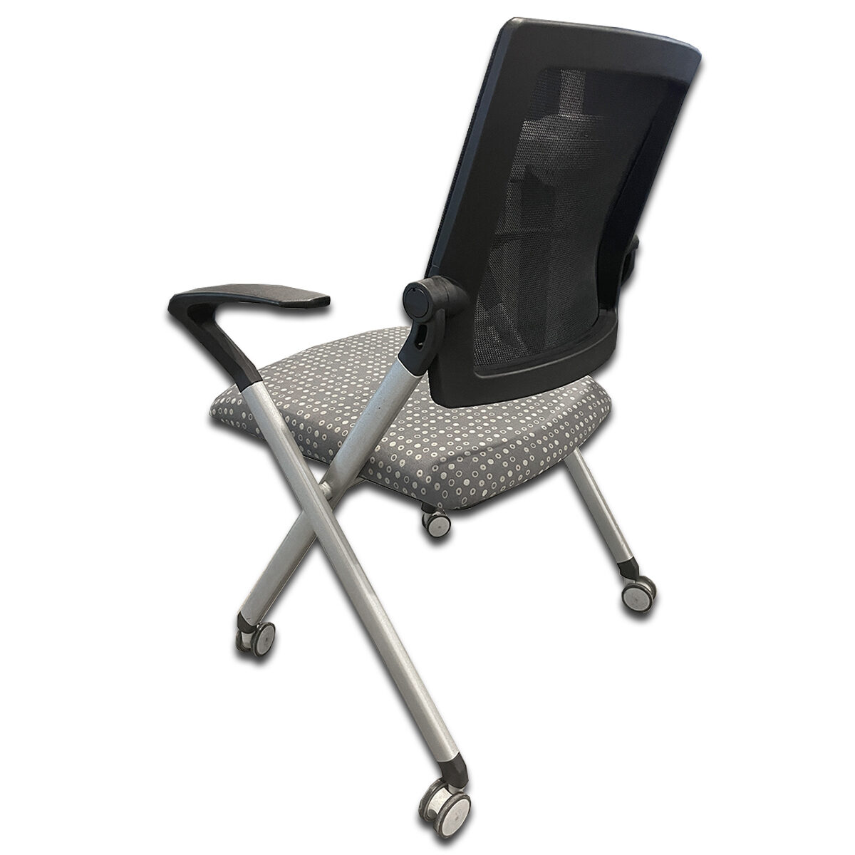 Gallery Used Mesh-Back Nesting Chair- Fixed Arms