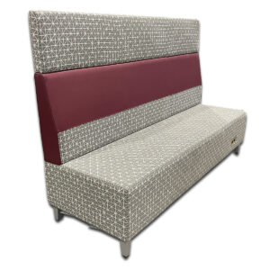 Used 80" W National Fringe High Back Booth With Integrated Power