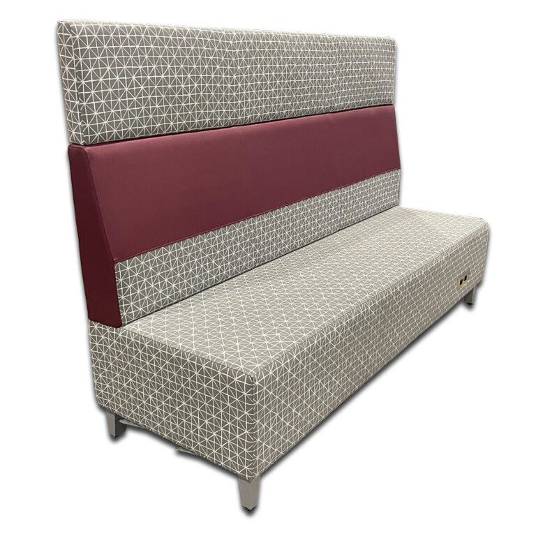 Used 80" W National Fringe High Back Booth With Integrated Power