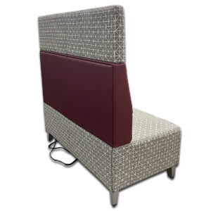 Gallery Used 53" W National Fringe High Back Booth With Integrated Power