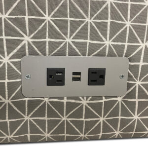 Gallery Used 53" W National Fringe High Back Booth With Integrated Power