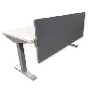 Gallery Used 70" W Haworth Sit-Stand Desk W/ Power and Privacy Panel - Grey / White