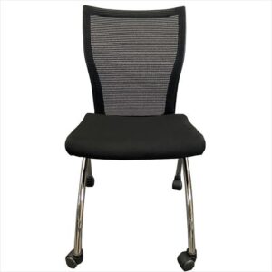 Black Mayline Nesting Chair with Chrome Base