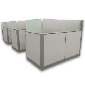 Used 6'x6' Herman Miller Canvas 6x6 Cubicle Workstation W/ Height Adjustable Desk (Priced Per Seat) 