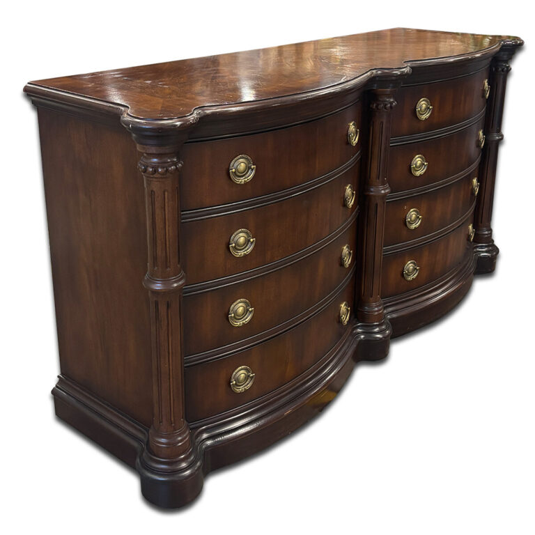 Used 75" W Traditional 8-Drawer Dark Brown Dresser