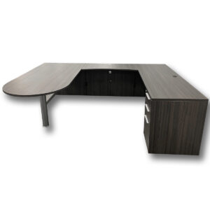 Gallery Used 72" W CorpDesign U-Shape Bullet Top Desk In Grey
