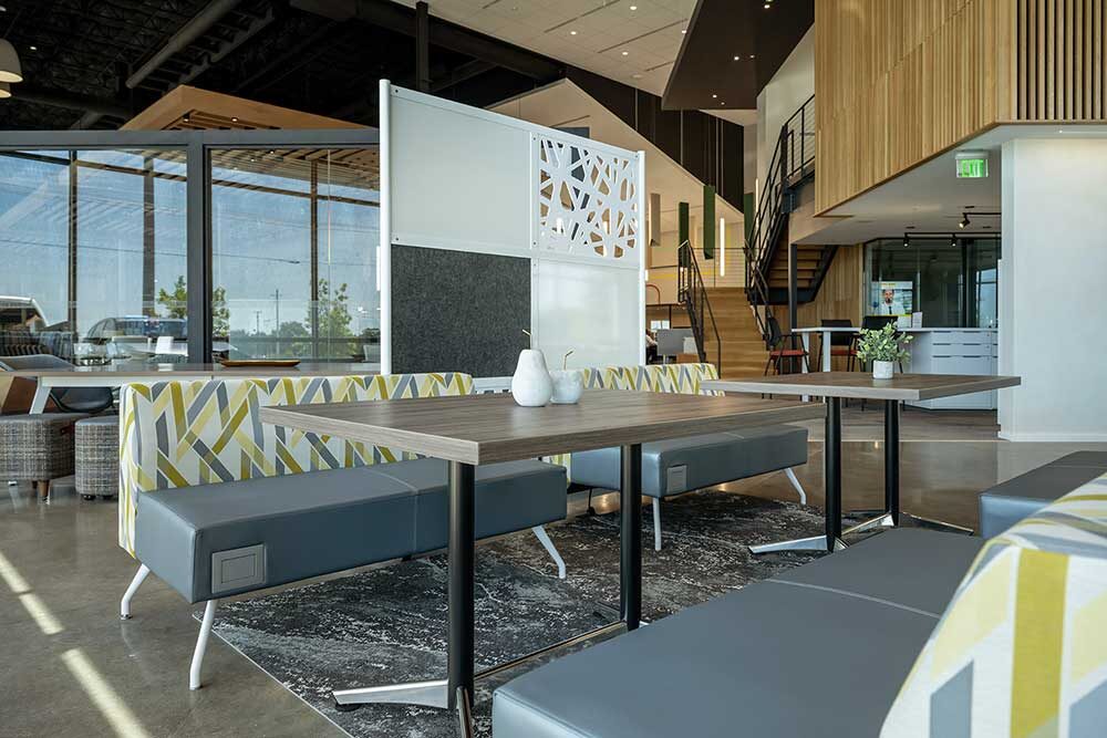 image of office bench seating