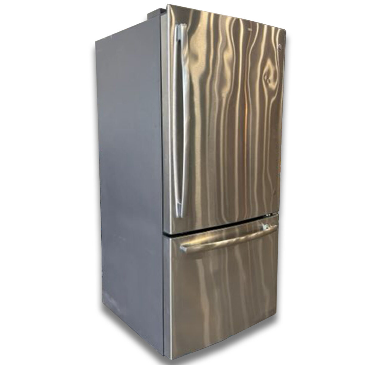 Used GE ENERGY STAR 24.8 Cu. Ft. Bottom-Freezer Refrigerator – Stainless Steel