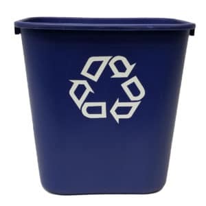 Blue Recycle Trash Bin