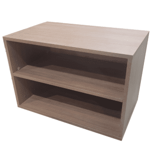 AIS 36" W Two Shelf Walnut Laminated Bookcase
